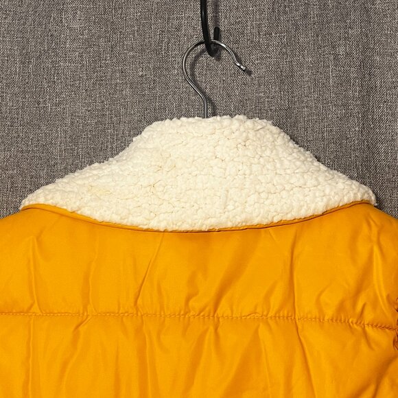 Purad Girl Yellow Puffy Jacket with Faux Sherpa Collar and Lace Trim - US Sz 12 - Picture 5 of 13
